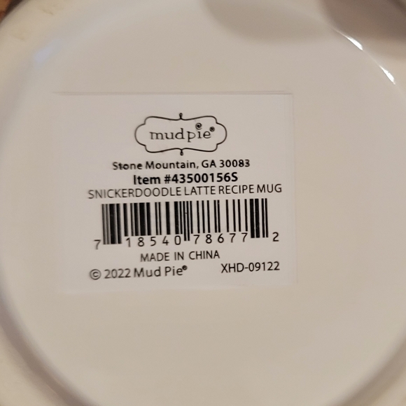 NWT Mudd Pie Recipe Mug - Picture 3 of 3